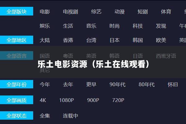 乐土电影资源（乐土在线观看）