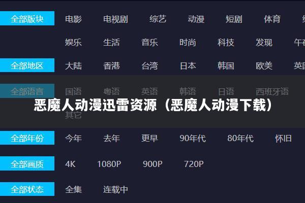 恶魔人动漫迅雷资源（恶魔人动漫下载）